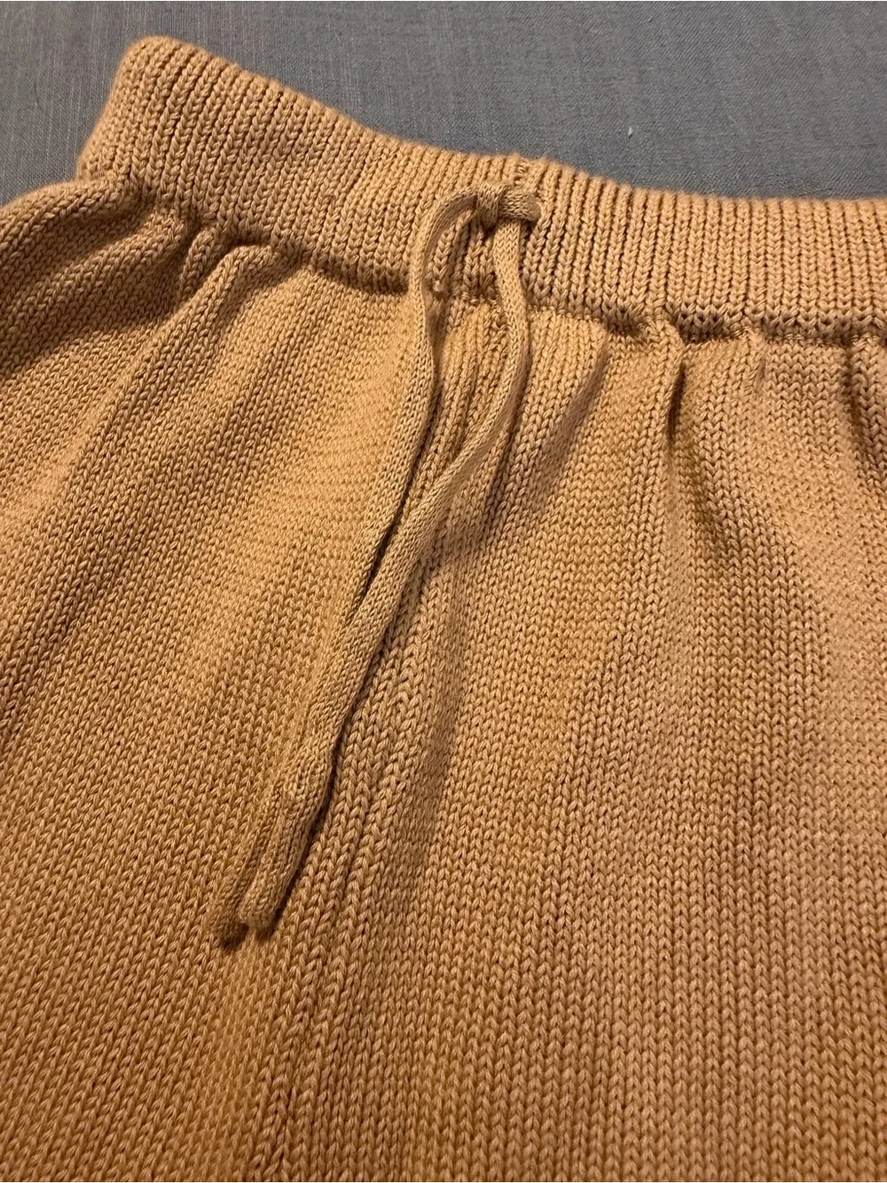 NEW!!  Winnie + Crew Knit Wide-Leg Joggers in Mustard